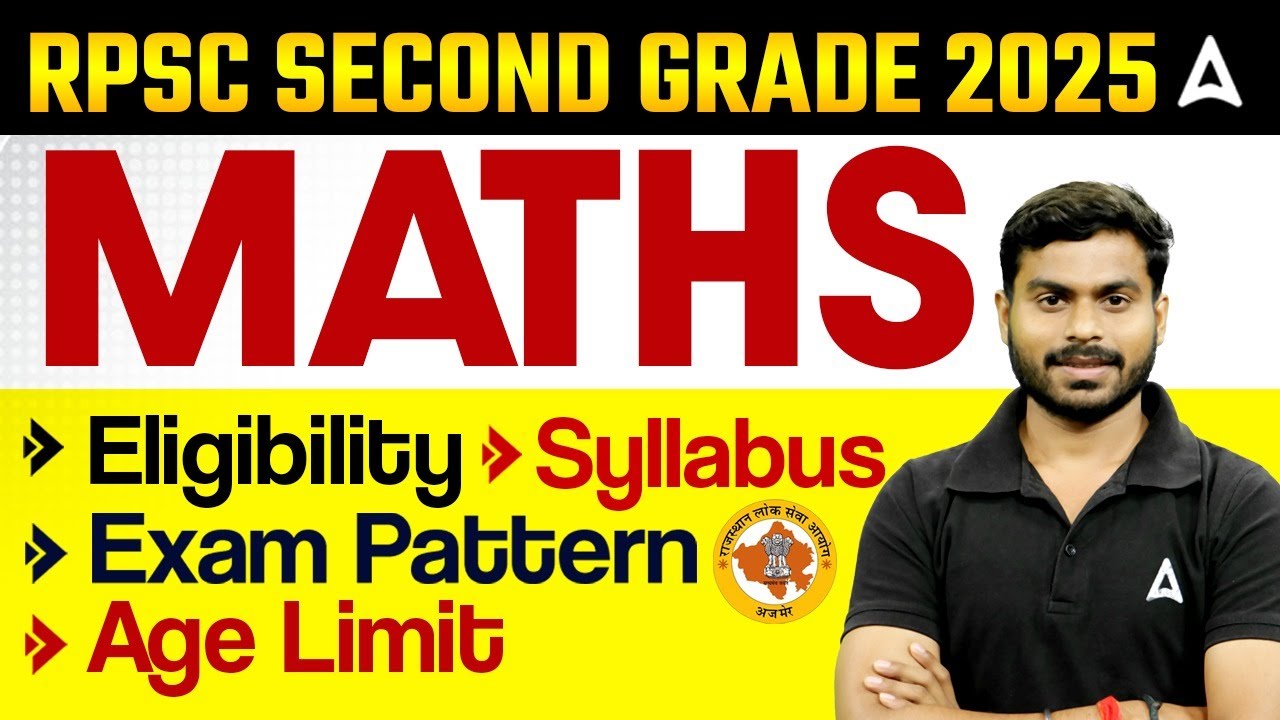 RPSC 2nd Grade 2025 | RPSC Maths - Eligibility, Syllabus, Exam Pattern, Age Limit