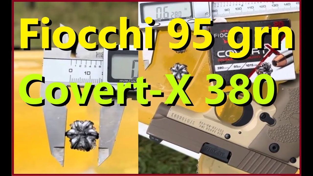 380 ACP 95 гран Fiocchi Covert X JHP Short Barrel Ballistic Gel Test от Sig Sauer P238