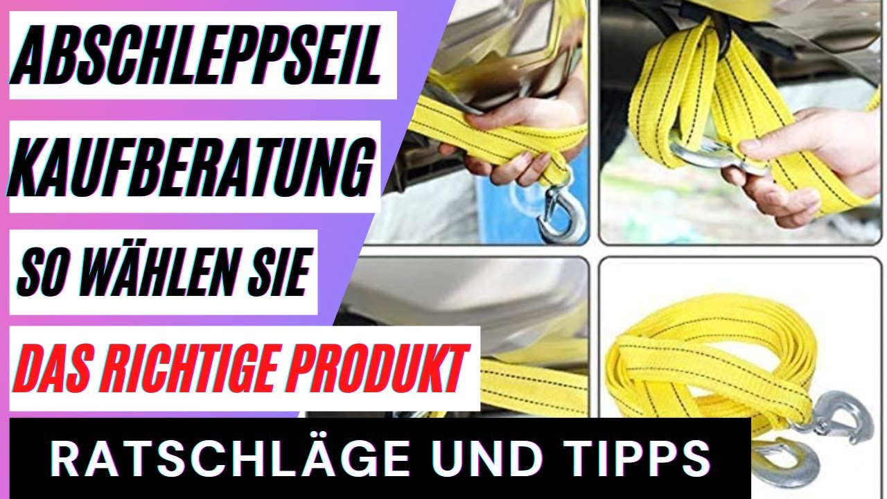 Abschleppseil Vergleich. Die besten Abschleppgurte im Test. So w&auml;hlen Sie das richtige Produkt: