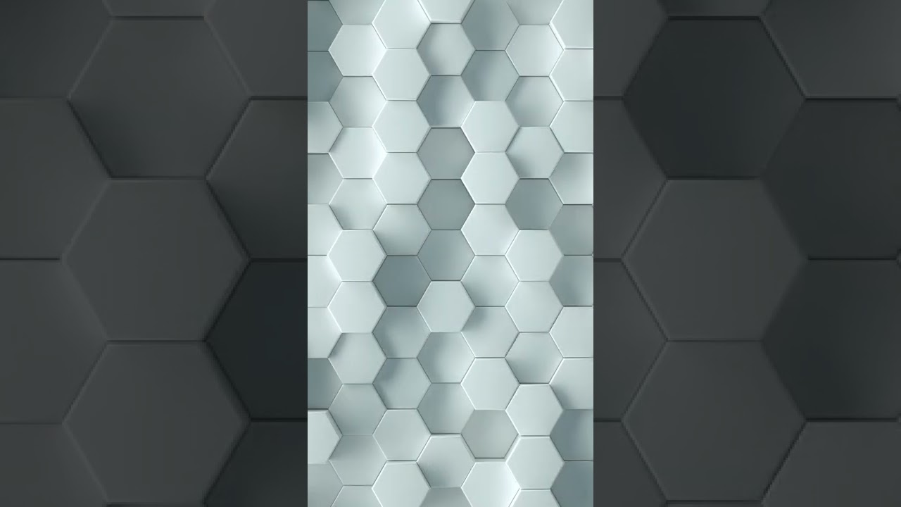 Hexagon Vertical Screen Saver Background White Clean 1 Hour Loop
