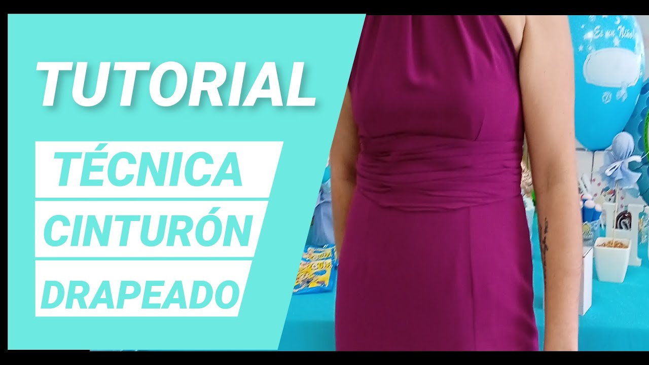 CINTURÓN DRAPEADO PARA VESTIDO. DIY. COSTURA FÁCIL👗👗