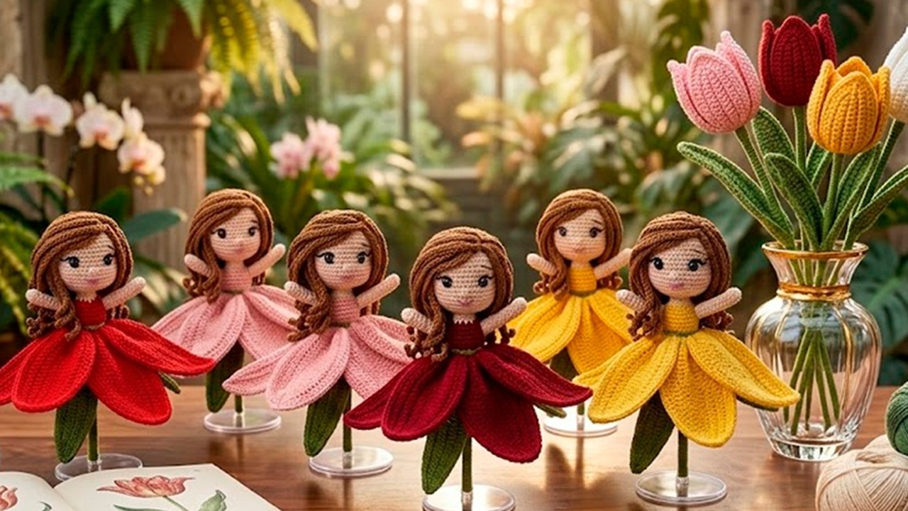 Estas FLORES TULIPANES Mágicos son las mas hermosas Muñecas FACIL RAPIDO DE HACER