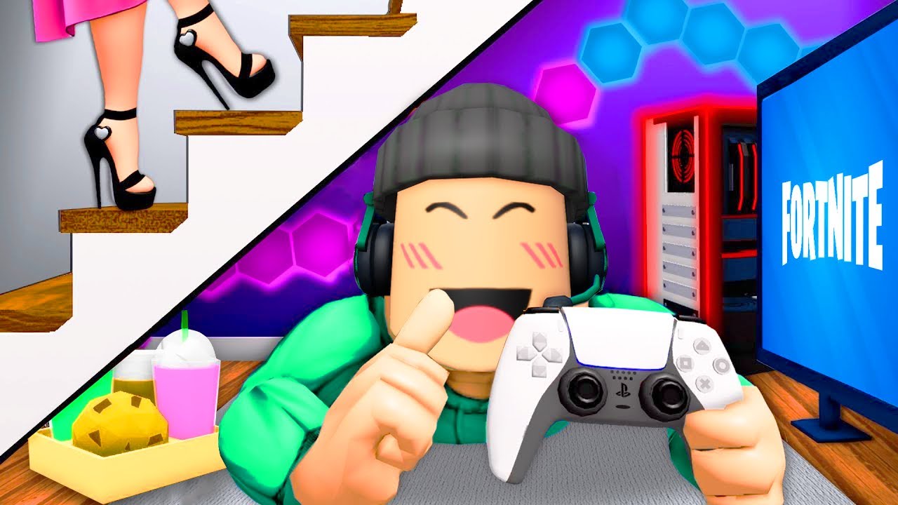 J'ai Construit Une PIÈCE SECRÈTE GAMING pour me Cacher de Ma COPINE sur Roblox BROOKHAVEN RP!!!