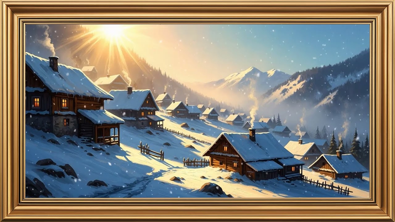 Come Home this , Vintage Oil Painting | Gold Framed TV Art Screensaver 4K
