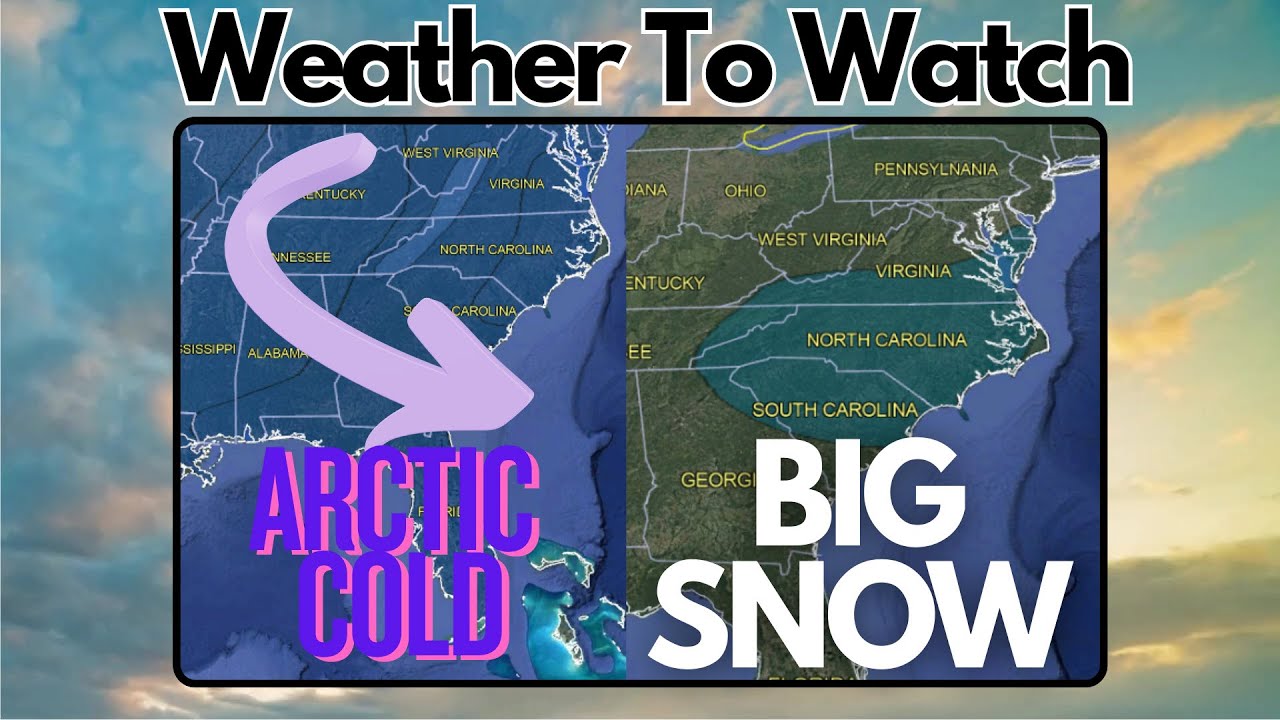 BOMB CYCLONE BEING WATCHED! Possible big snows in the Carolinas.  Lots of arctic air out east.