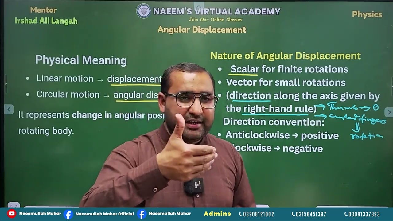 Lecture no : 4  Rotatory motion  ( physics) by Irshad Ali 