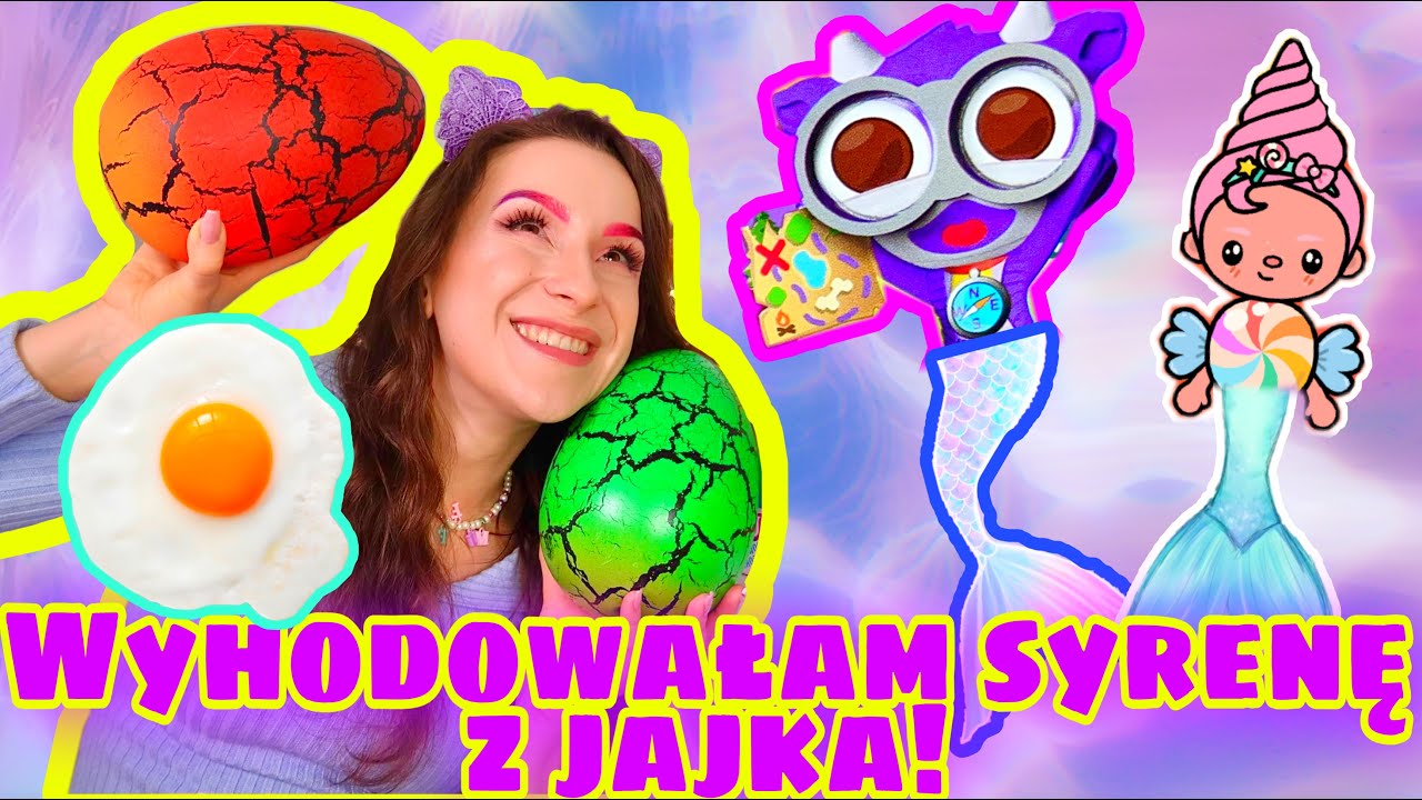 WYHODOWAŁAM SYRENĘ Z JAJEK!😱NEMO I ...🦖🦕🥚