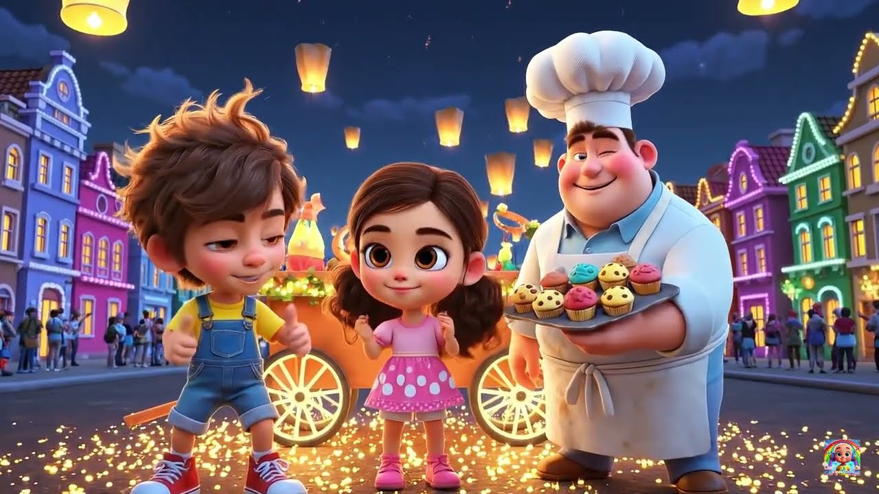 The Muffin Man Song | Jack & Lily's Magical Day | KidMotion Nursery Rhymes & Kids Songs