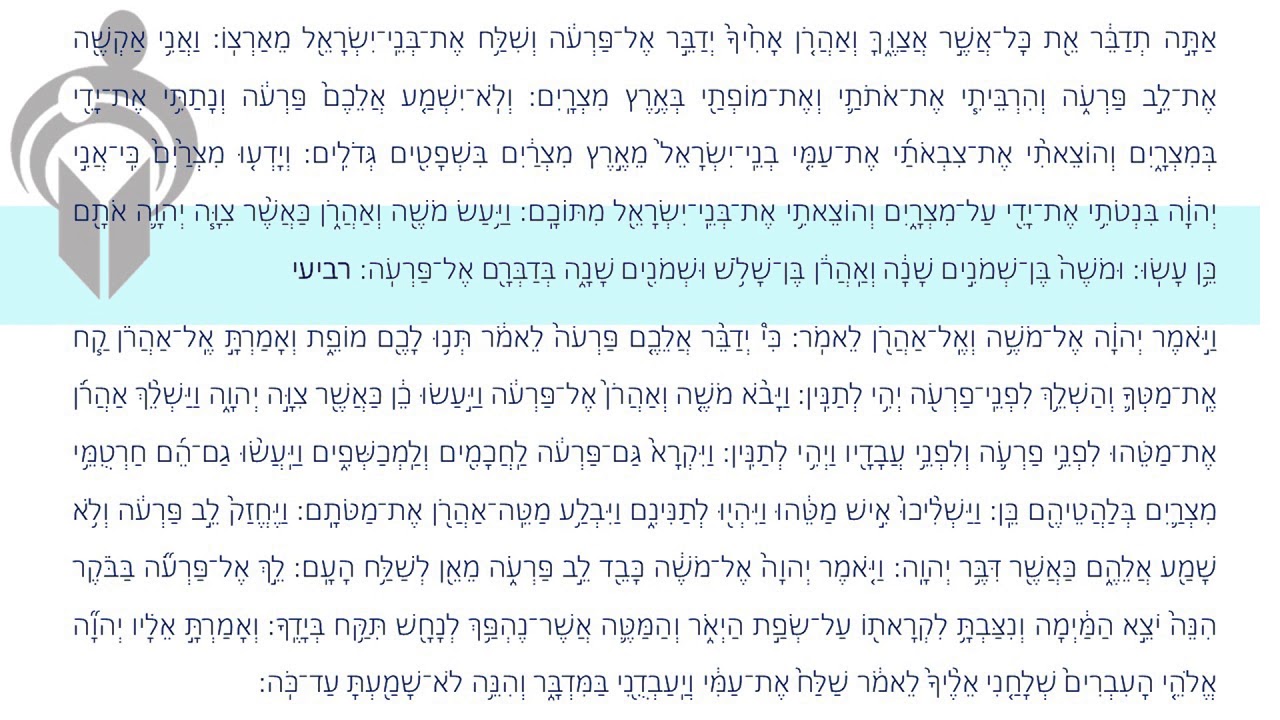 פרשת וארא בנוסח מרוקאי