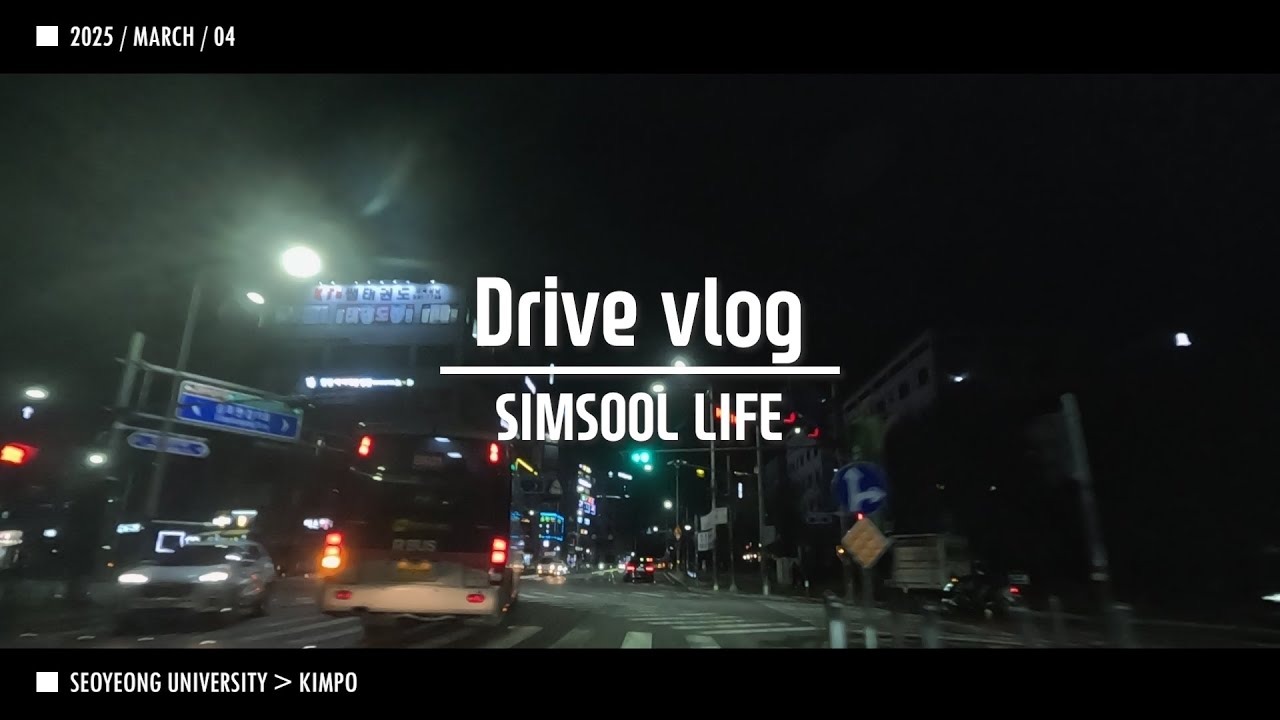 2025 0304 퇴근 Driver Vlog SIMSOOL 서영대 개강