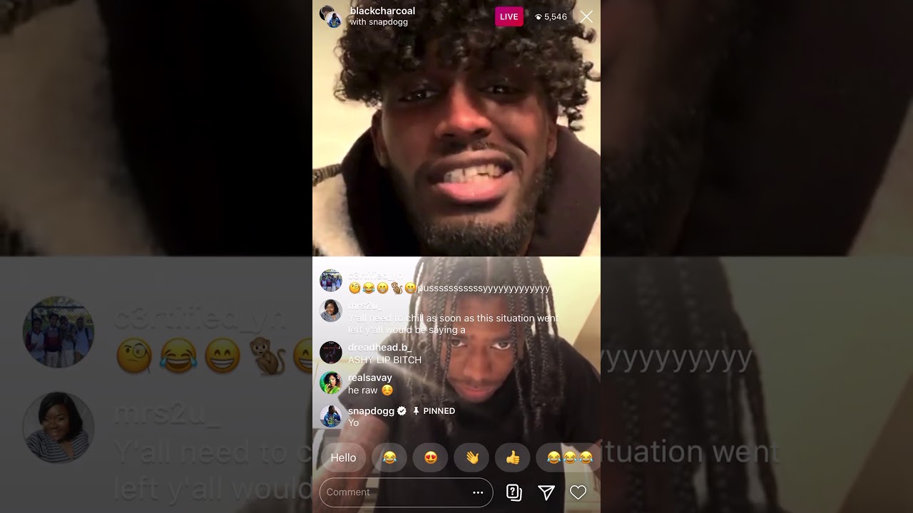 Black Charcoal and snap dogg squashing the beef live