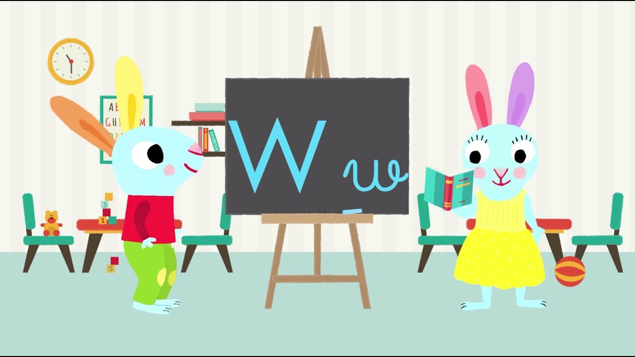 Les lettres de l'alphabet - Apprendre à écrire le W avec Pinpin et Lili