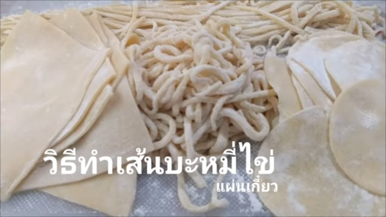วิธีทําบะหมี่ไข่, วิธีทําบะหมี่ไข่ แผ่นเกี๊ยว ไข่ egg noodles/ egg noodle recipes