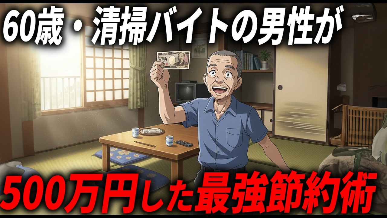 【月収13万円】60歳の清掃員バイト男性が貯金できた最強の節約術とは…？