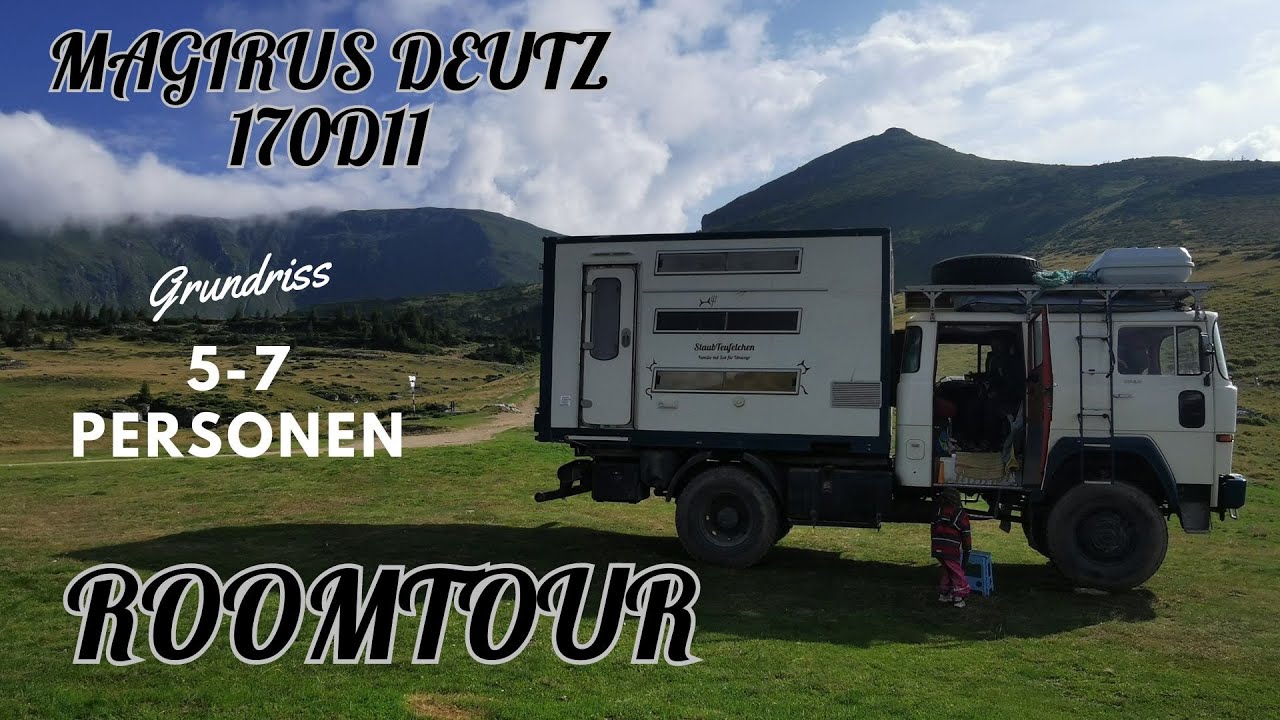 Roomtour Magirus Deutz 170D11 Grundriss 5-7 Personen mit Stockbetten /Familie mit Kinder /Allrad LKW