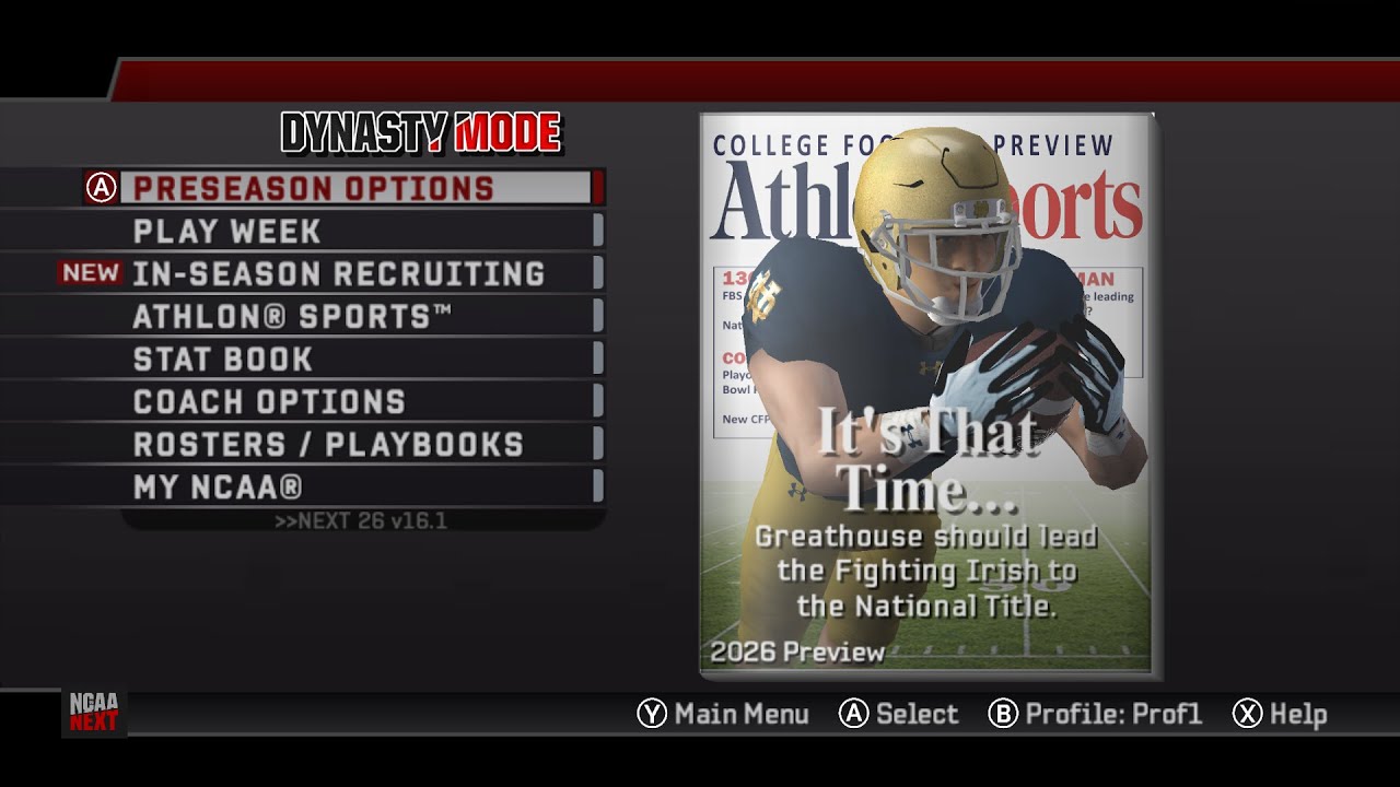 NCAA NEXT Notre Dame Dynasty| Offseason & Preparation for Year 2