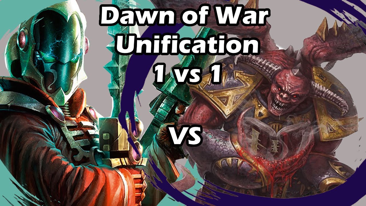 Dawn of War Unification: 1 на 1 Демоны Хаоса (Чемпион Культистов) против Эльдар (Профид)