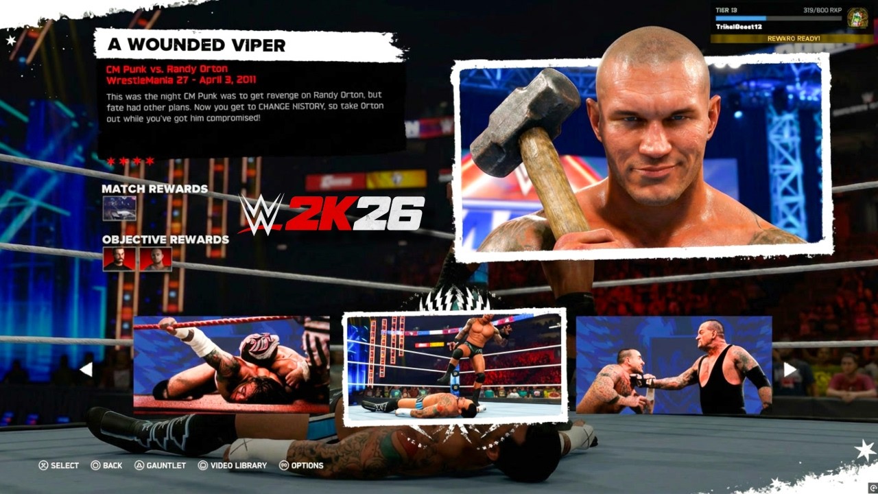 WWE 2K26 Showcase Mode Randy Orton CM Punk Seth Rollins