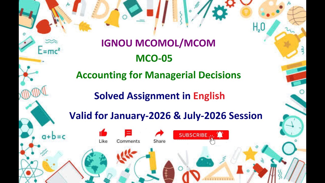MCO 05 SOLVED ASSIGNMENT | MCO 05 IGNOU Solved Assignment Jan 2026 & July 2026 | IGNOU