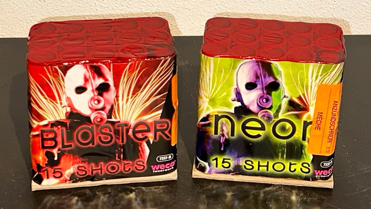 Neon & Blaster : Weco Feuerwerk : 2x 25 Shots : 20mm : 2x 100 Gram : Straatfilm