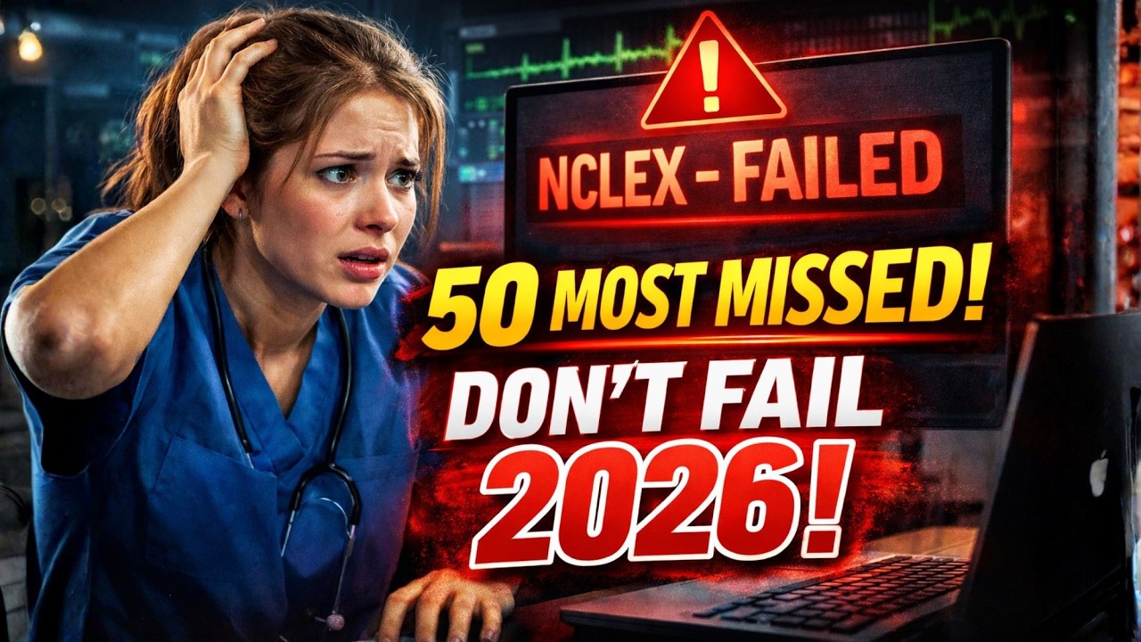50 Most Missed NCLEX Questions in 2026 Pass NCLEX Fast #2026  #education #study #explore #fypシ゚viral