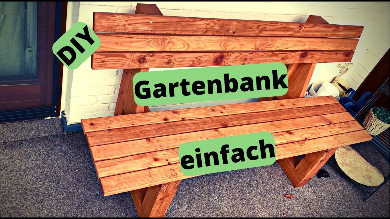 einfache Gartenbank selber bauen DIY