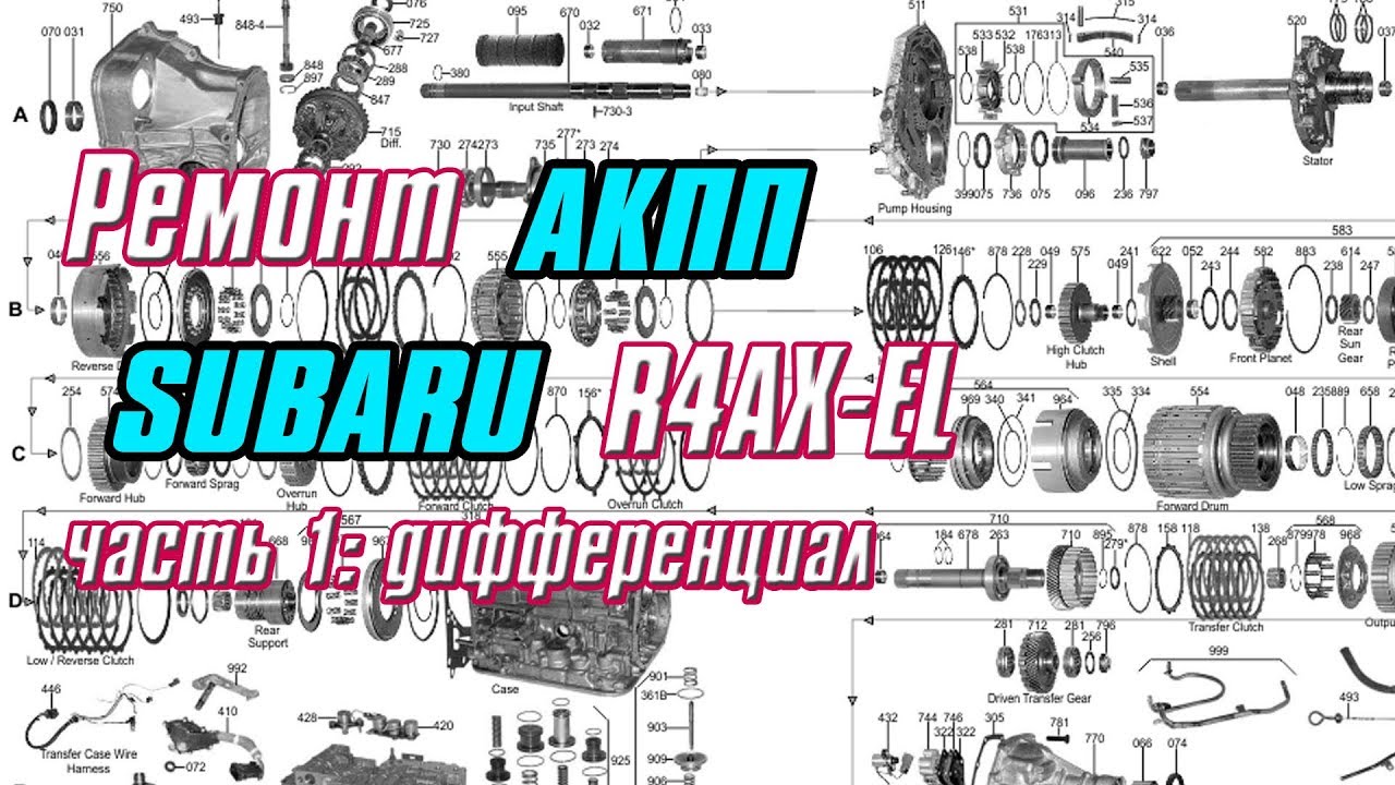 Ремонт АКПП SUBARU R4AX-EL часть 1: Дифференциал