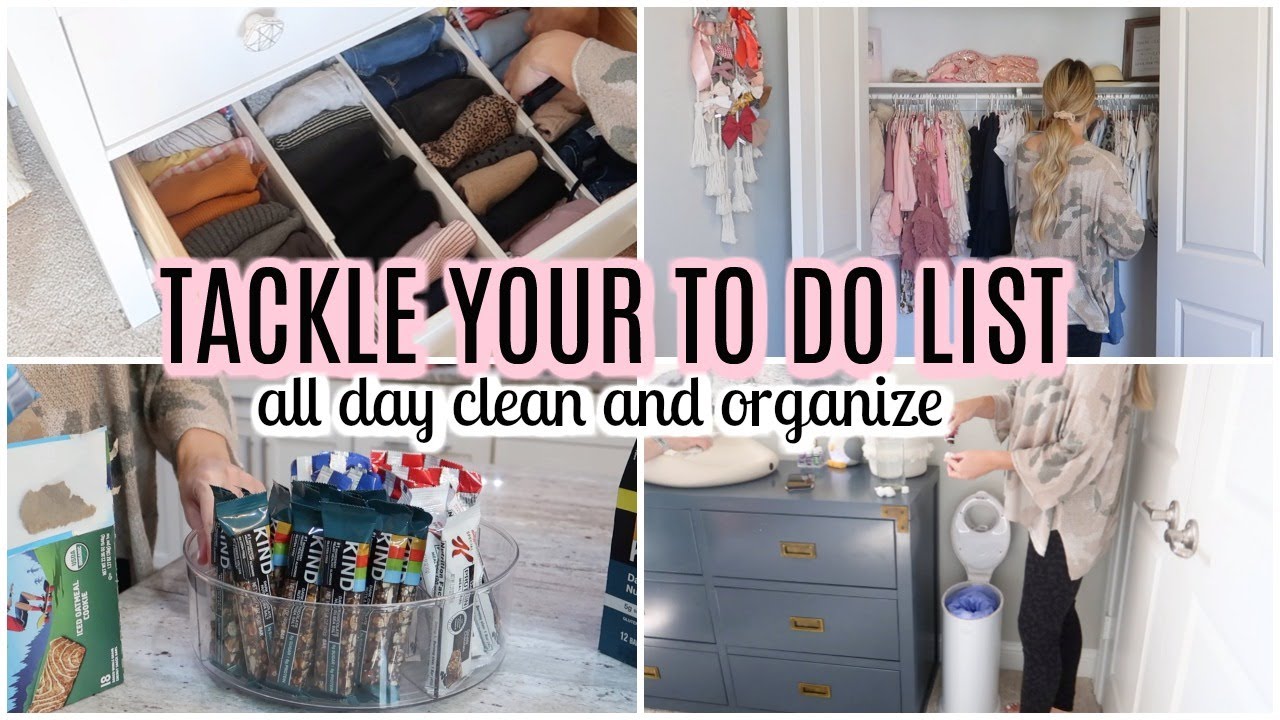 TACKLE YOUR TO DO LIST | ALL DAY CLEAN AND ORGANIZE | Tara Henderson