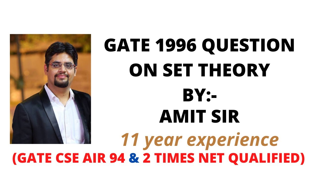 175. GATE 1996 QUESTION ON SET THEORY