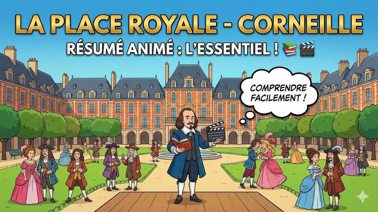 La Place Royale - Corneille | Résumé animé pour comprendre l’essentiel 📚🎬