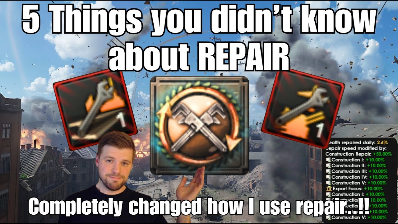 HOI4 Guide - 5 Things you didn't know about Construction Repair