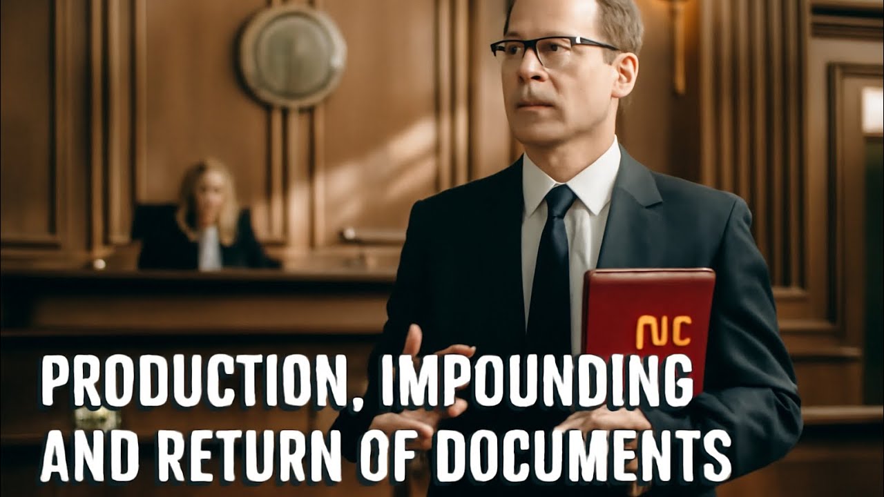 Production, Impounding and Return of Documents Complete procedure as provided in CPC 1908
