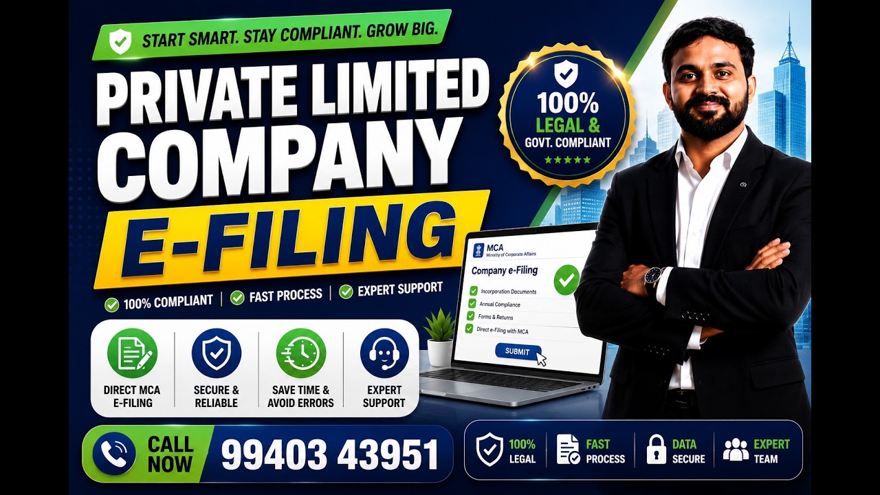 Private Limited Company e-Filing in India | ROC Filing & ITR Process | Complete Guide