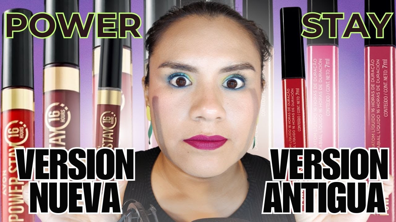 VS DE POWER STAY LABIALES MATE 16 ⌚HORAS 😱 2 VERSIONES CUAL ES MEJOR ? 👀👄 #avon #powerstay #labiales
