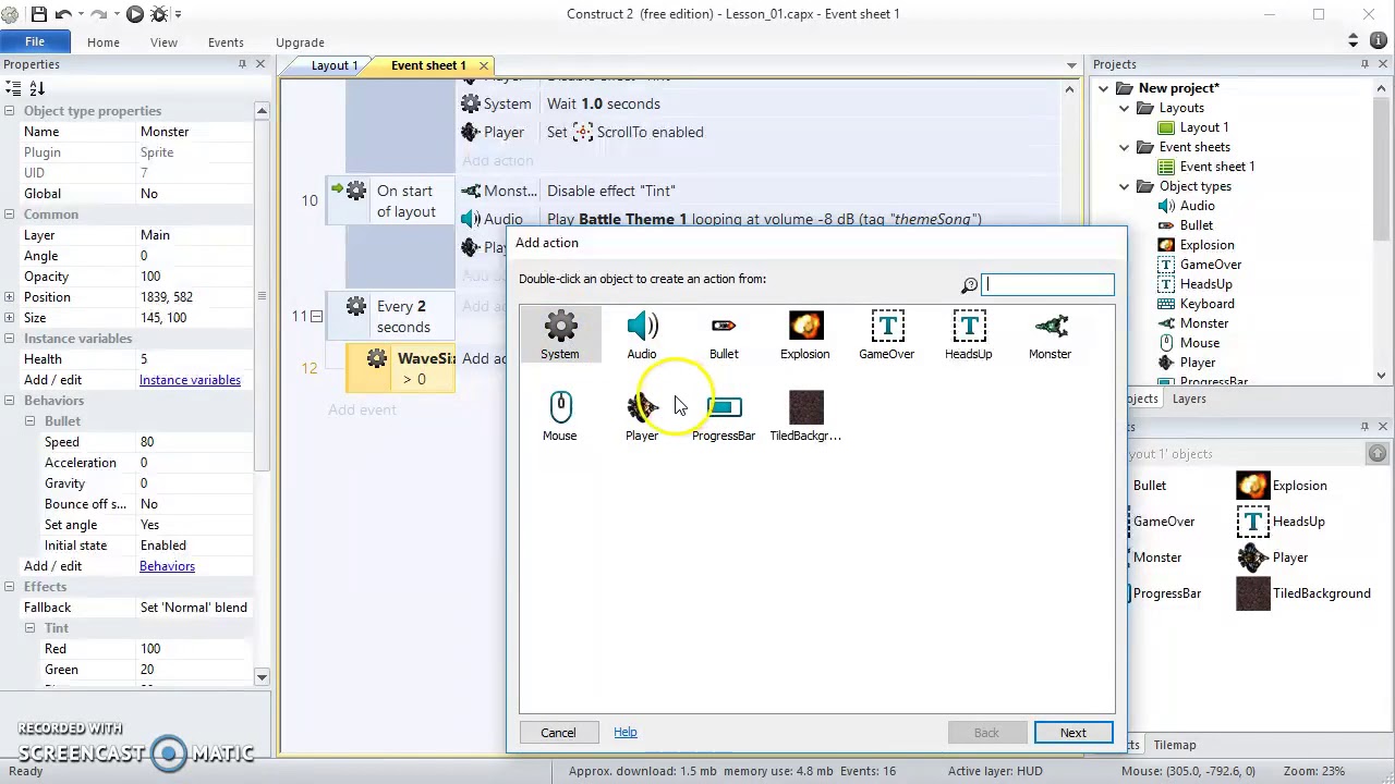 Setting up Enemy Waves in Construct 2