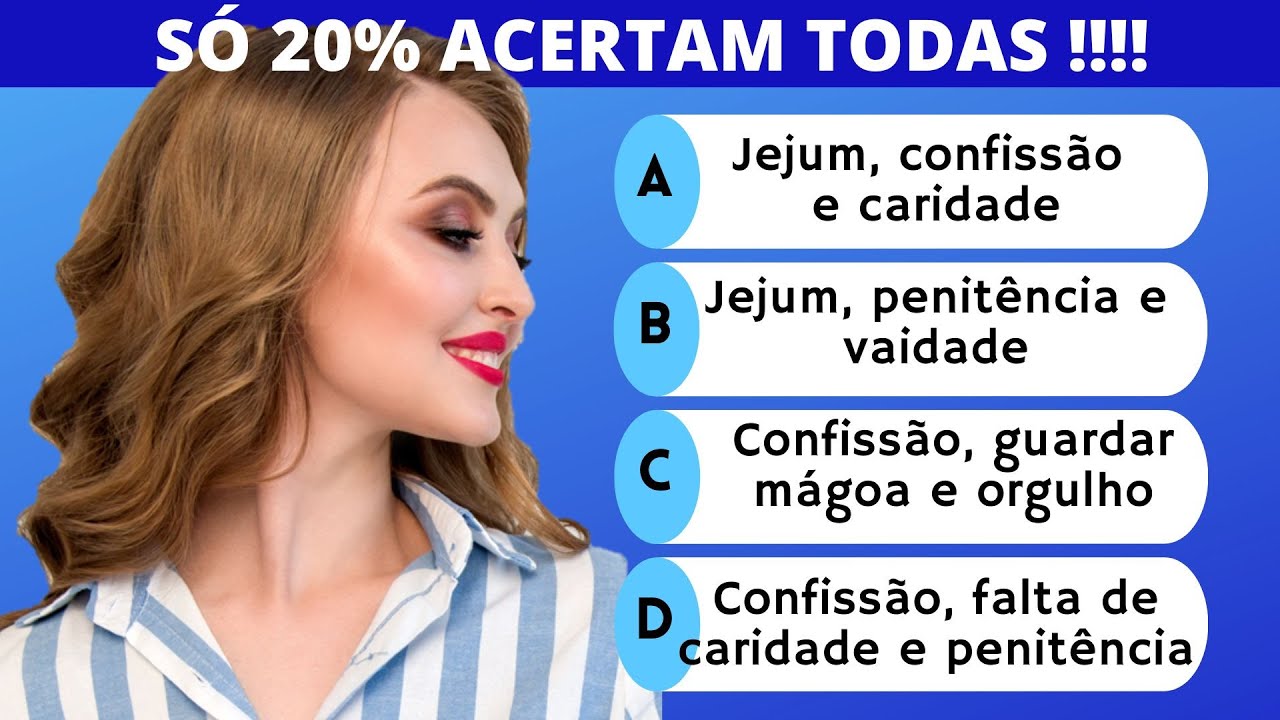 5 PERGUNTAS COM RESPOSTAS SOBRE A QUARESMA / QUIZ  QUARESMA /QUIZ [GINCANA CATÓLICA]