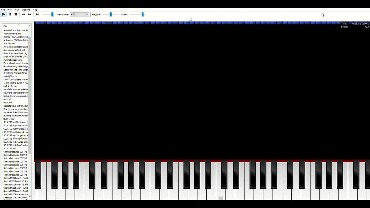 Drum kit on all notes