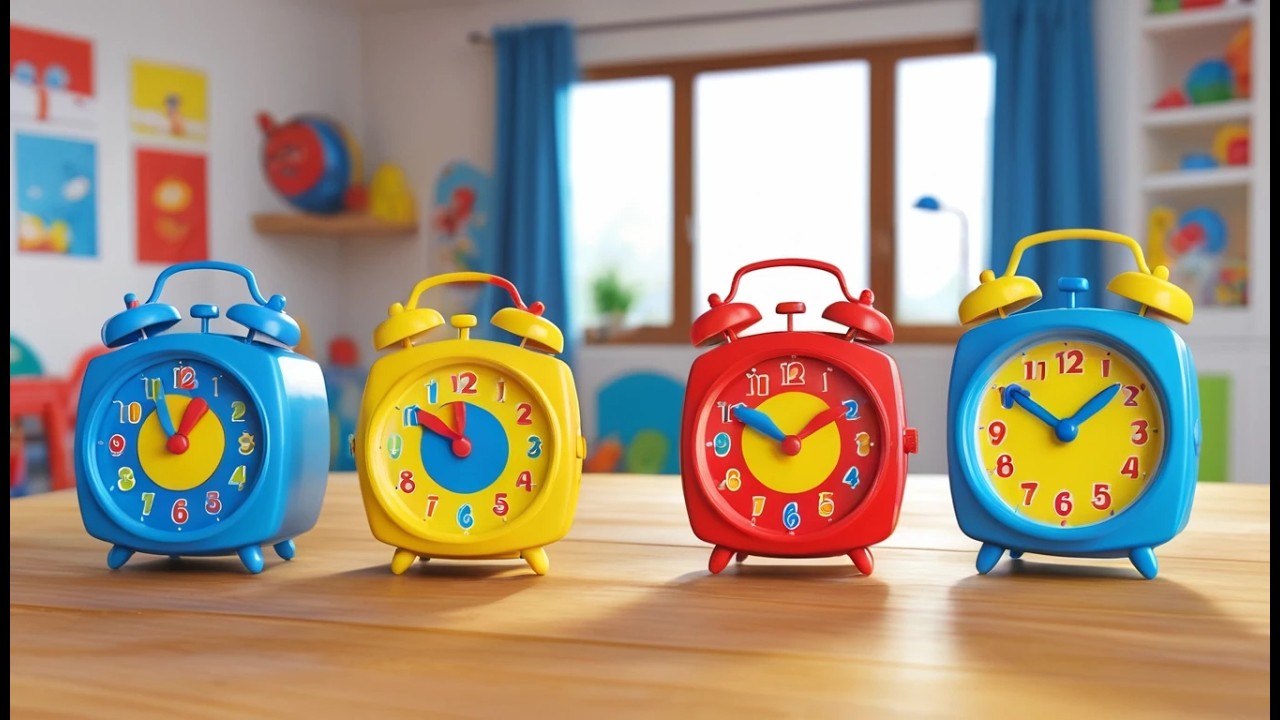 Drei kleine Spielzeuguhren ticken, tacken, ticken | Lustiges Zeit-Lied & Rhythmus für Kinder
