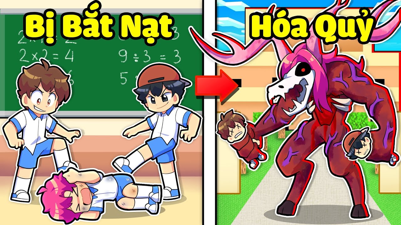 Hiha Bị Bạn Bè BẮT NẠT nên HÓA QUỶ trong Minecraft 😱🥹