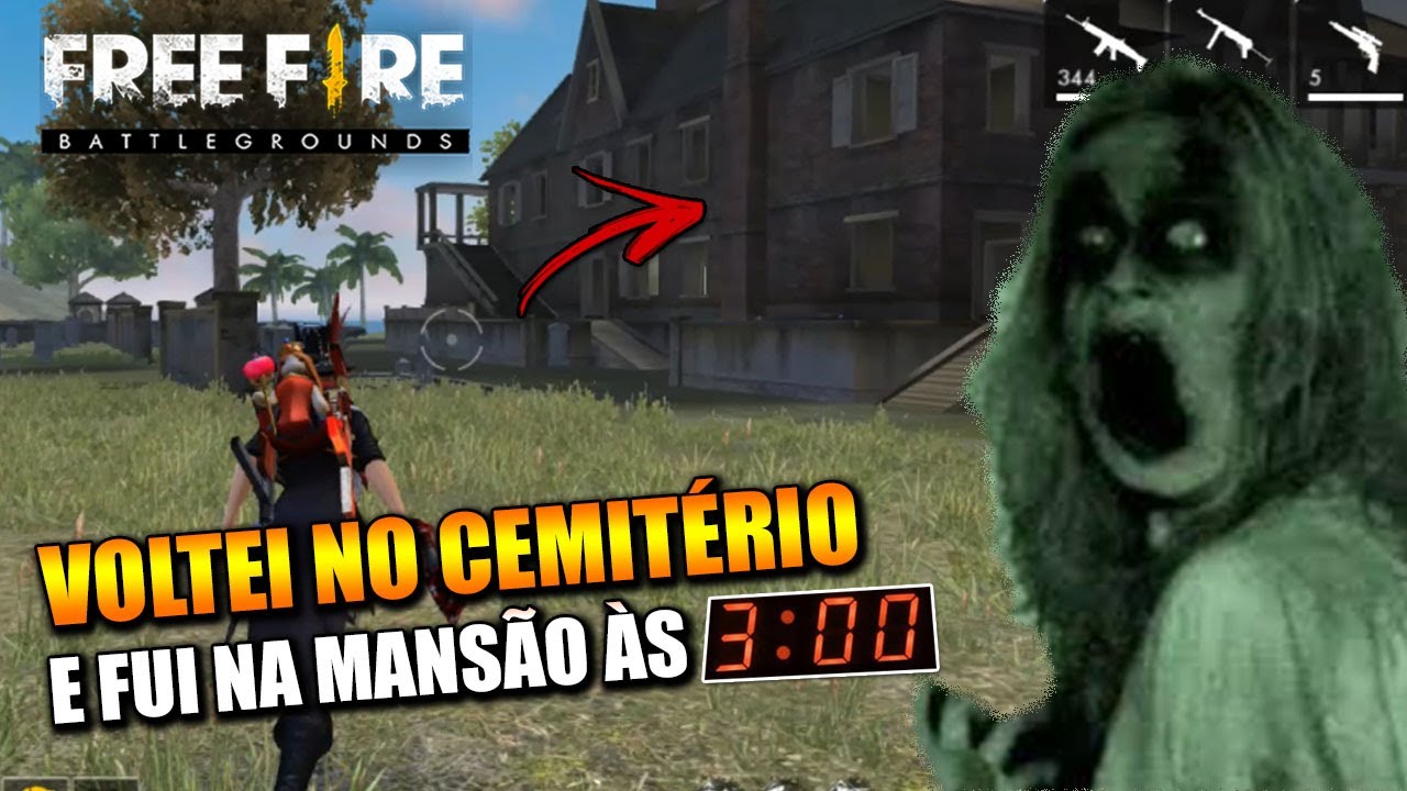 ENTREI NA CASA MAL ASSOMBRADA DO FREE FIRE ÀS 3 DA MANHÃ #freefire #ff