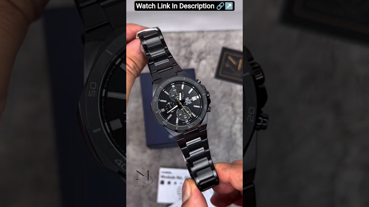 Edifice Casio All Black Edition Luxurious Elegant Men's Watch #elegantwatches #luxurywatchesformen