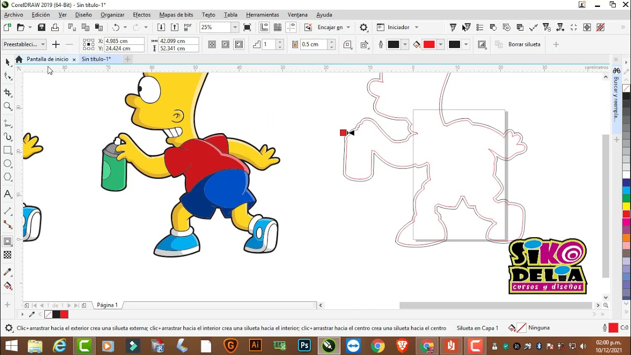 como extraer un contorno de una imagen en corel draw