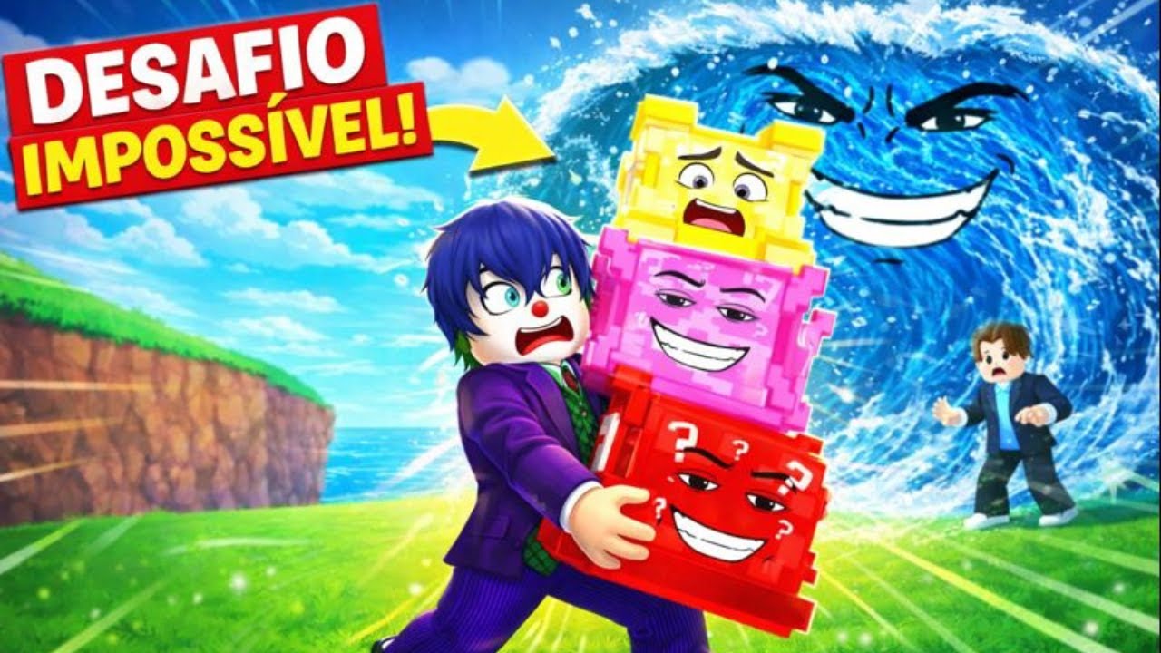 DO NOOB AO PRO USANDO APENAS LUCKY BLOCKS 😱 | Fuja do Tsunami Roblox