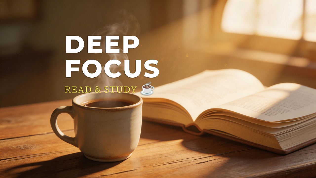 Cozy Morning Library Nook ☕ Soothing Music for Reading & Deep Focus