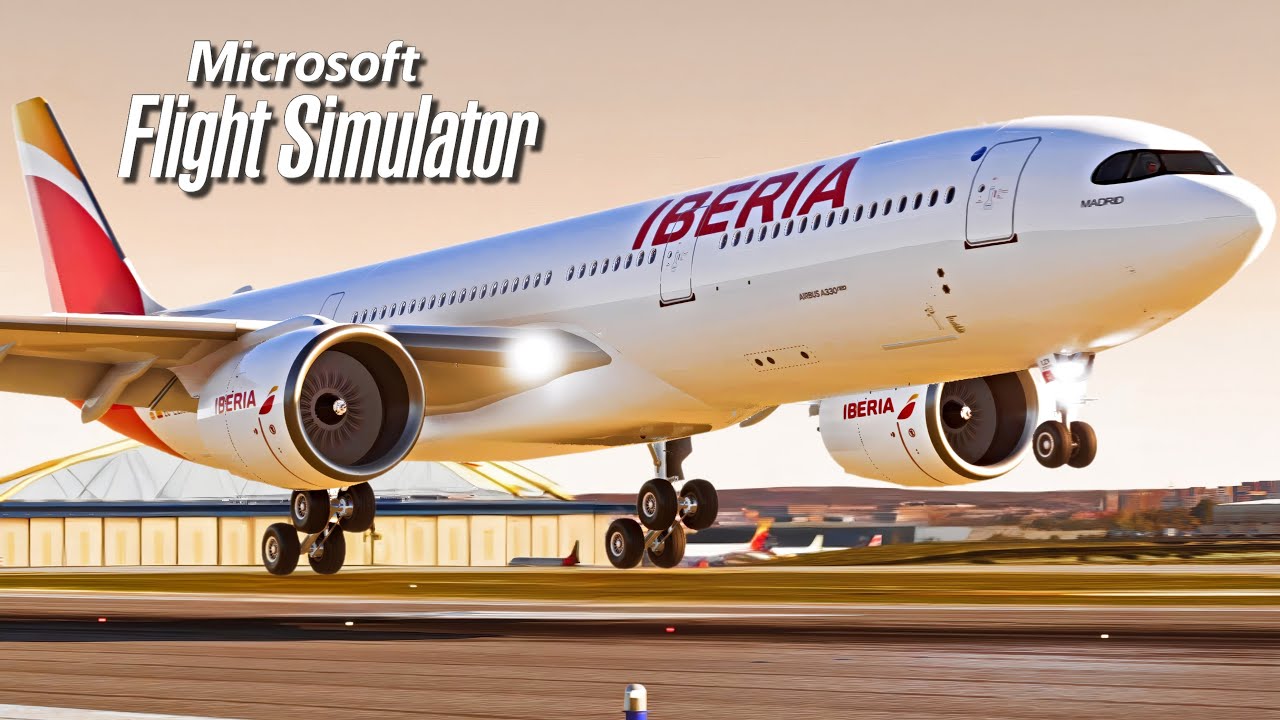 Realistic Iberia A330 Full Flight | Barcelona (BCN) to Madrid (MAD) | MSFS 2020