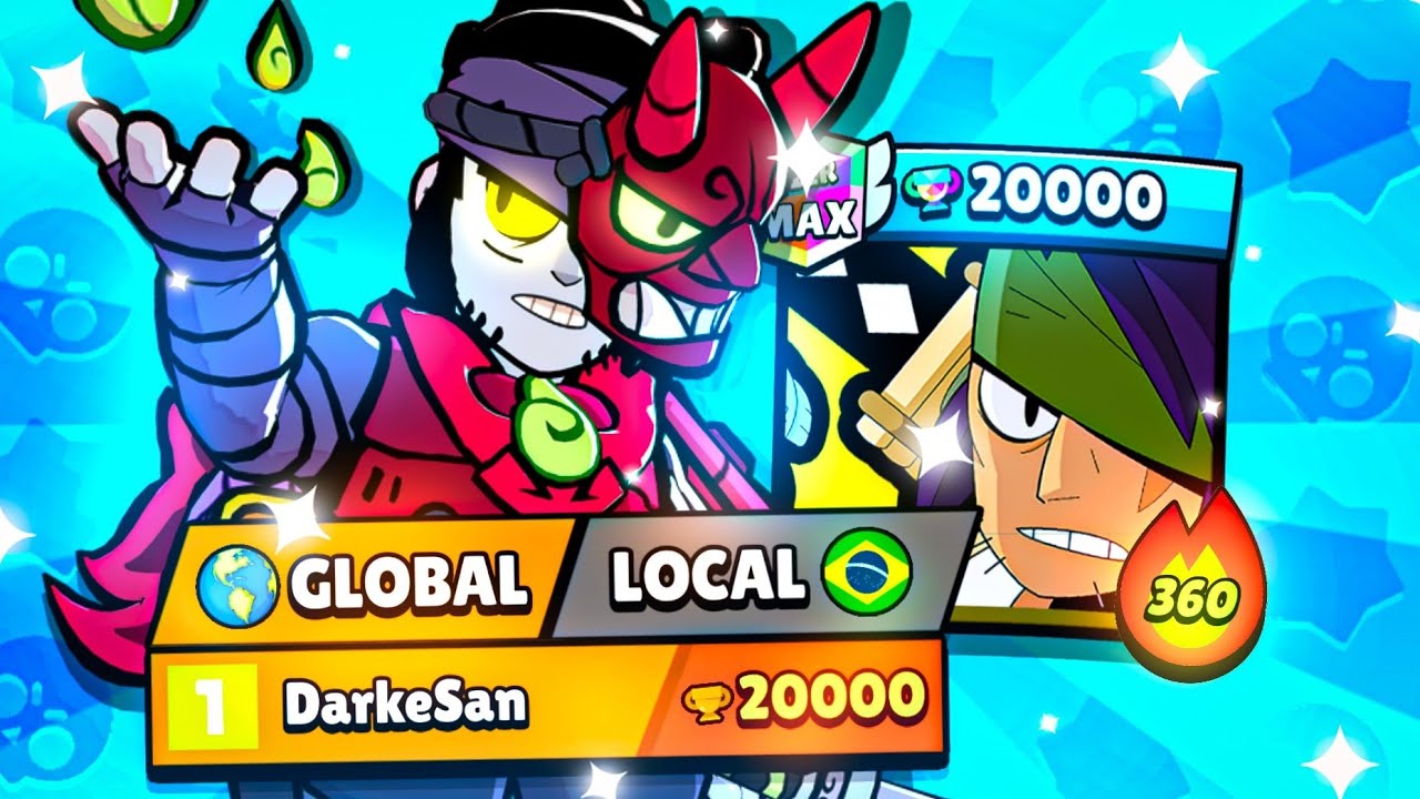 PEGUEI 20.000 TROFÉUS NO KENJI RECORDE MUNDIAL DO BRAWL STARS!