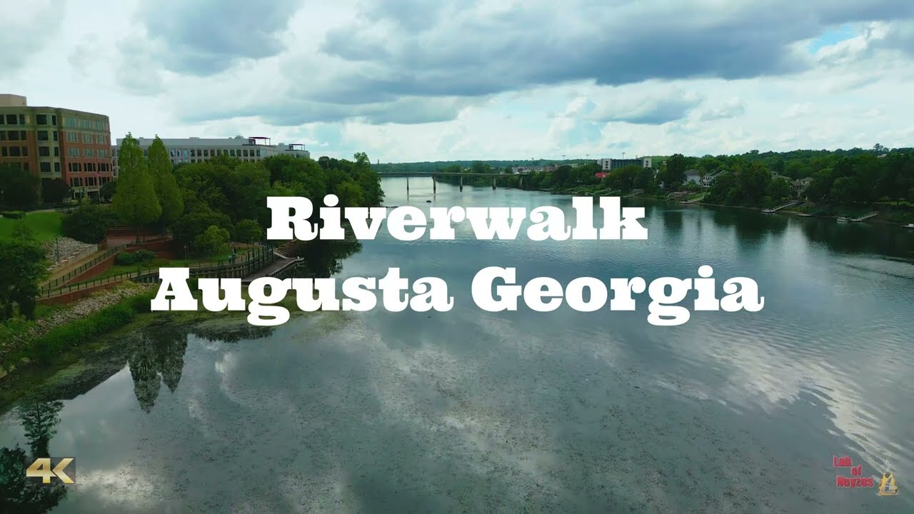 4K DJI Drone view of the Savannah River 2022 || Augusta Riverwalk