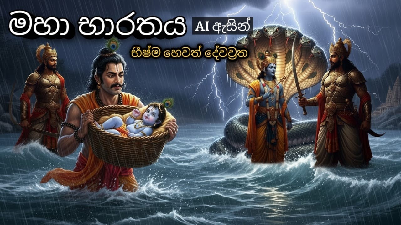 මහාභාරතය   AI  ඇසින්   පලමු කොටස  භීෂ්ම