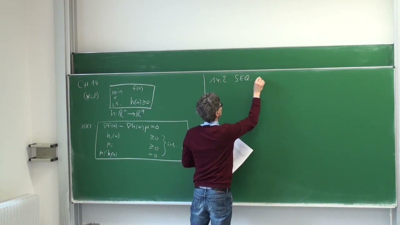 Lecture 21  Section 14.2 (SQP) to 14.4 (Interior Point methods)