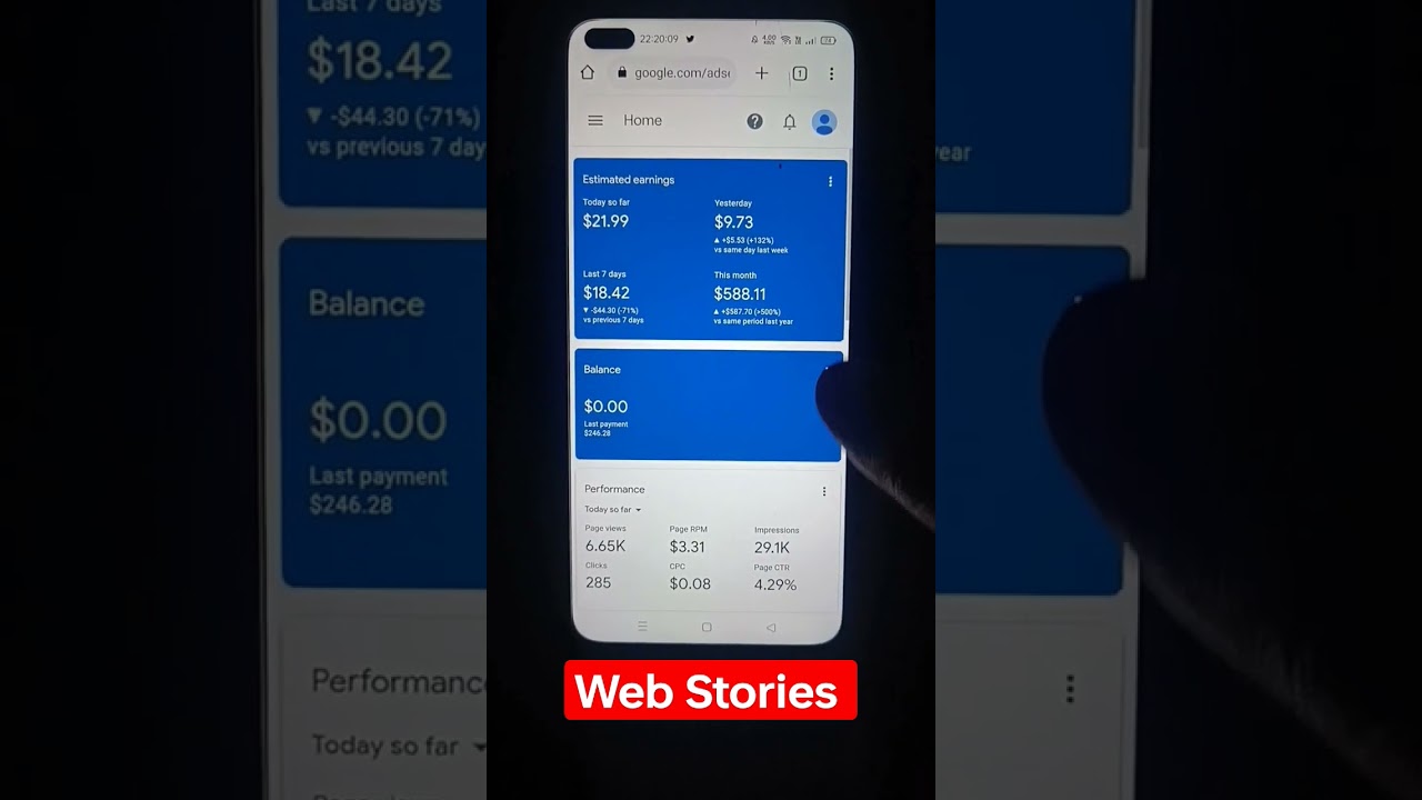 😳 Again Google Web Stories Boost #adsense #webstories #blogging2023 #blogger